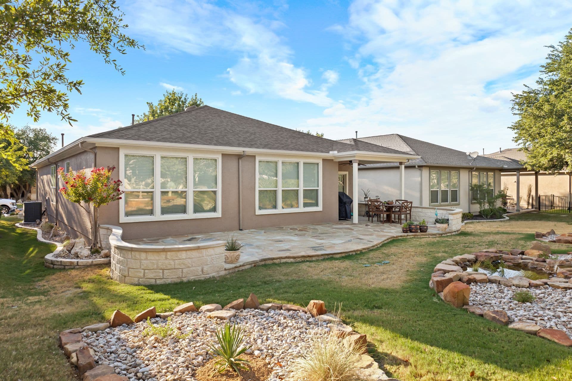 Backyard Rock Bed & Dry Creek