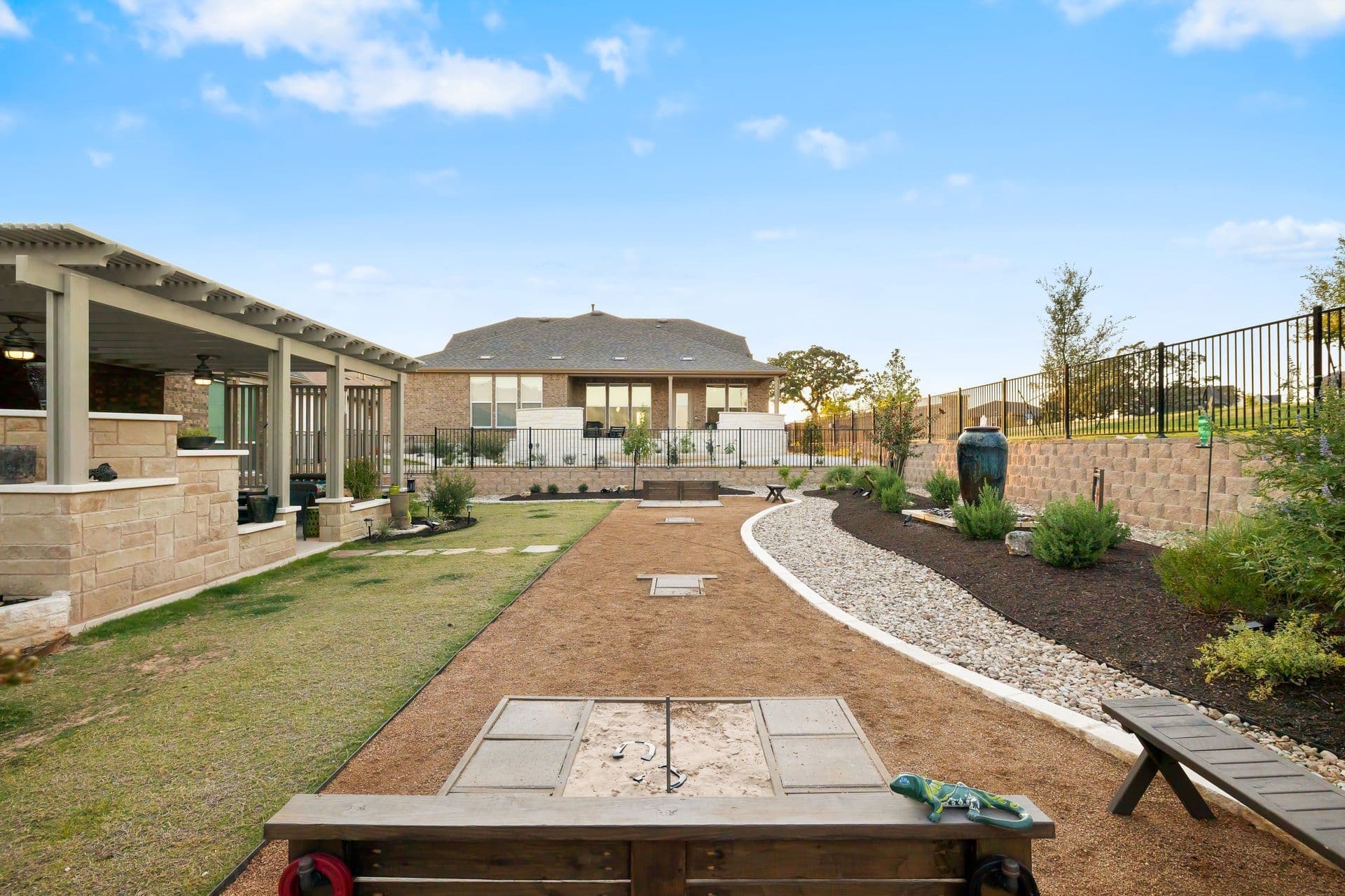 Backyard Bocce Court & Patio