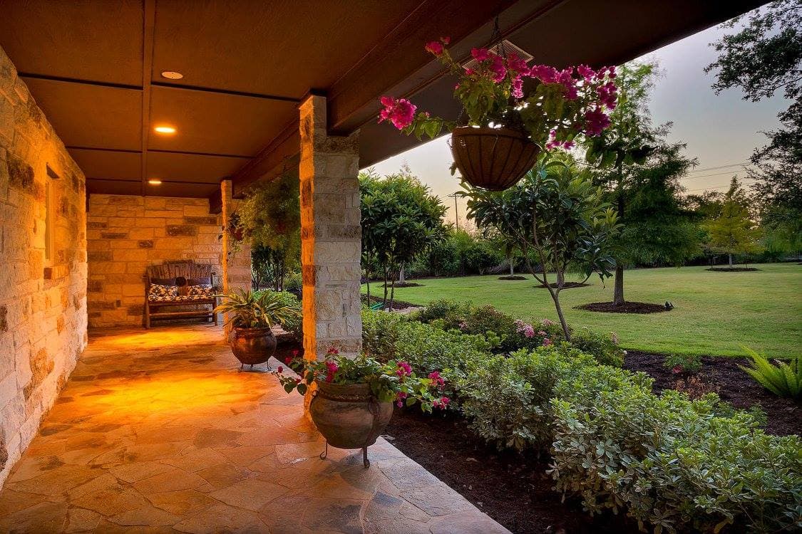 Estate Porch & Garden Beds